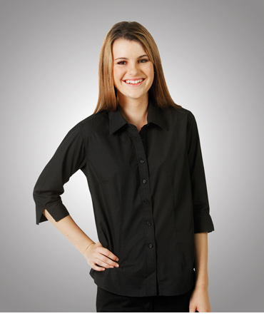 B05 Ladies 3/4 Sleeve Poplin Business Shirt